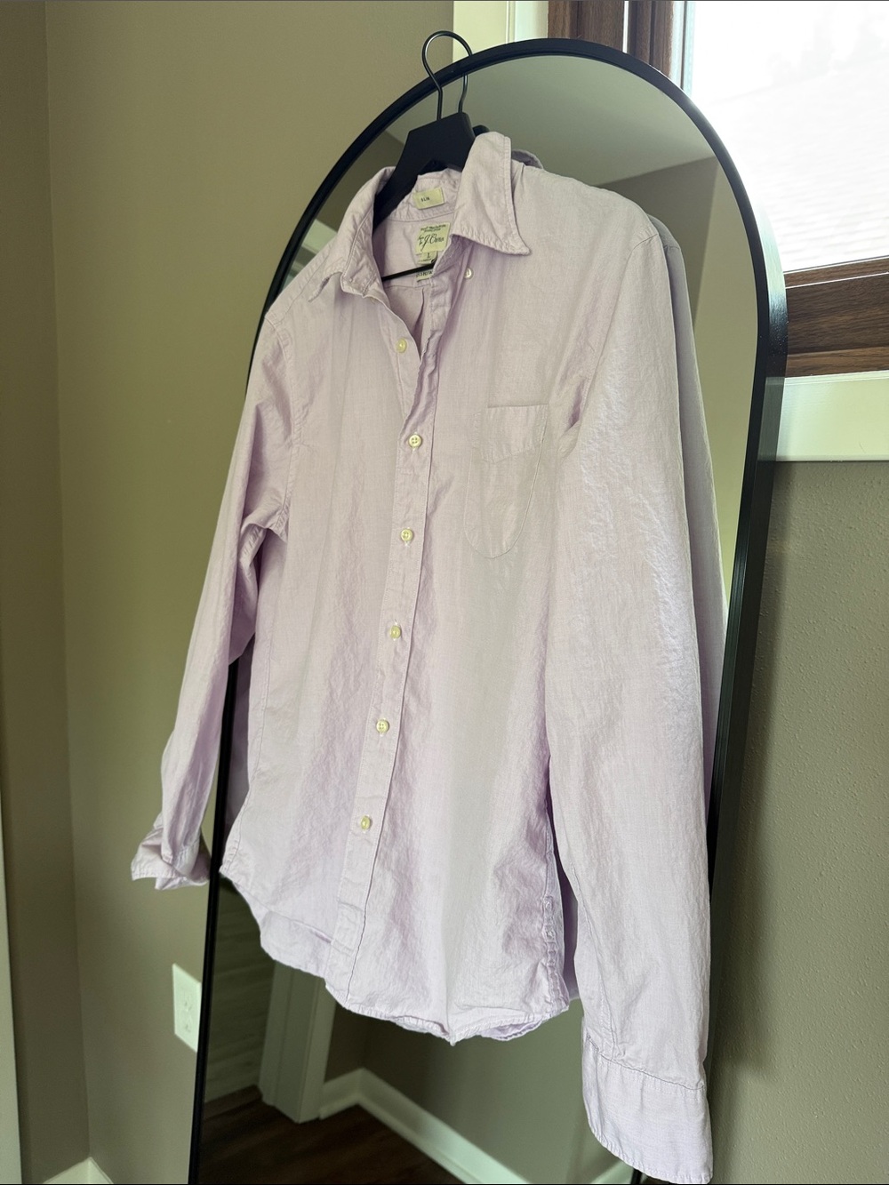 J. Crew Lavender Button-Down Organic Cotton Shirt